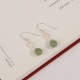 925 Sterling Silver Natural Pearl Jade Wisdom Earrings