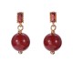 925 Sterling Silver Gold-Filled Cinnabar Zircon Calm Earrings 925 Sterling Silver Gold-Filled Cinnabar Zircon Calm Earrings