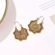 Tibetan Lotus Engraving Copper Blessing Earrings