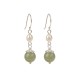 925 Sterling Silver Natural Pearl Jade Wisdom Earrings