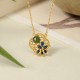 925 Sterling Silver Clover Hetian Cyan Jade Pearl Jewelry Set 925 Sterling Silver Clover Hetian Cyan Jade Pearl Jewelry Set