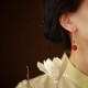 925 Sterling Silver Red Agate Flower Confidence Earrings 925 Sterling Silver Red Agate Flower Confidence Earrings
