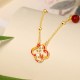 925 Sterling Silver Four Leaf Clover Koi Fish Red Agate Wealth Jewelry Set 925 Sterling Silver Four Leaf Clover Koi Fish Red Agate Wealth Jewelry Set