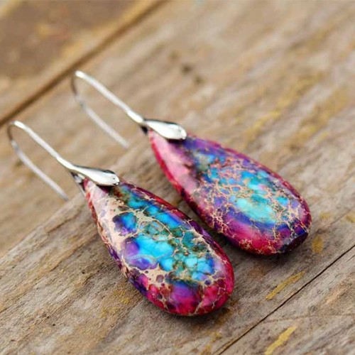 Emperor Stone Crystal Happiness Earrings Emperor Stone Crystal Happiness Earrings