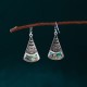 Copper Tridacna Stone Hollow Blessing Drop Earrings Copper Tridacna Stone Hollow Blessing Drop Earrings