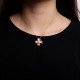 925 Sterling Silver Pearl Red Flower Wisdom Jewelry Set 925 Sterling Silver Pearl Red Flower Wisdom Jewelry Set