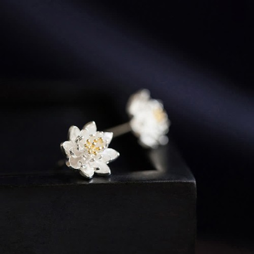 925 Silver Lotus Flower Balance Earrings 925 Silver Lotus Flower Balance Earrings
