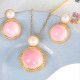 925 Sterling Silver Queen Conch Pearl Luck Jewelry Set