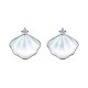 925 Sterling Silver Tridacna Stone Shell Blessing Jewelry Set