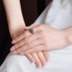 925 Silver Hetian Cyan Jade Hollow Luck Ring Earrings Set 925 Silver Hetian Cyan Jade Hollow Luck Ring Earrings Set