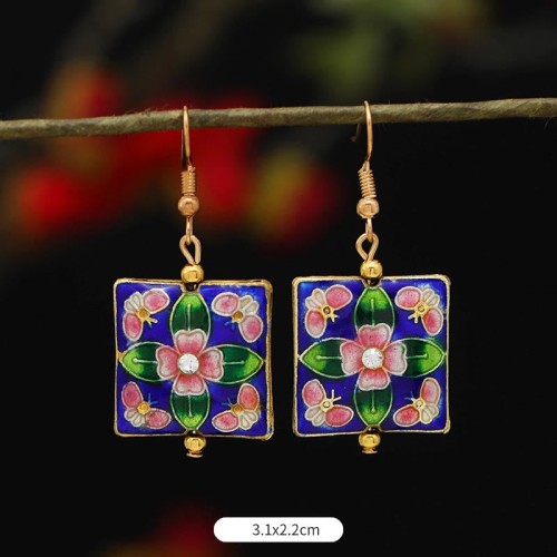Lotus Butterfly Flower Alloy Copper Enlightenment Earrings Lotus Butterfly Flower Alloy Copper Enlightenment Earrings