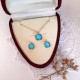 925 Silver Gold-Plated Turquoise Protection Set 925 Silver Gold-Plated Turquoise Protection Set