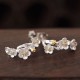 925 Sterling Silver Plum Blossom Floral Blessing Earrings 925 Sterling Silver Plum Blossom Floral Blessing Earrings