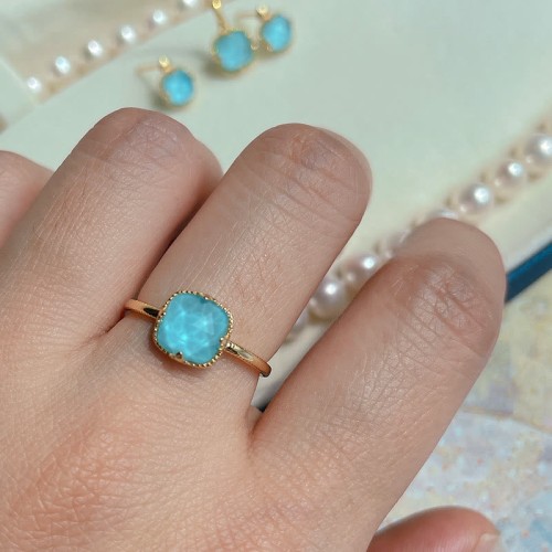 925 Silver Gold-Plated Turquoise Protection Set 925 Silver Gold-Plated Turquoise Protection Set