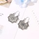 Tibetan Lotus Engraving Copper Blessing Earrings