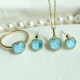 925 Silver Gold-Plated Turquoise Protection Set 925 Silver Gold-Plated Turquoise Protection Set