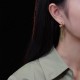 925 Sterling Silver Gold-Plated Peridot Bamboo Leaf Drop Earrings 925 Sterling Silver Gold-Plated Peridot Bamboo Leaf Drop Earrings