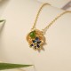 925 Sterling Silver Clover Hetian Cyan Jade Pearl Jewelry Set 925 Sterling Silver Clover Hetian Cyan Jade Pearl Jewelry Set