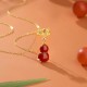 925 Sterling Silver Red Agate Gourd Confidence Jewelry Set 925 Sterling Silver Red Agate Gourd Confidence Jewelry Set