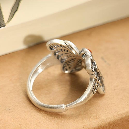 925 Sterling Silver Red Agate Butterfly Self-acceptance Jewelry Set 925 Sterling Silver Red Agate Butterfly Self-acceptance Jewelry Set