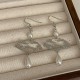 Copper Fan Auspicious Clouds Pearl Healing Earrings Copper Fan Auspicious Clouds Pearl Healing Earrings