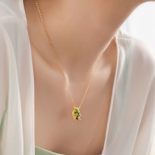 925 Sterling Silver Clover Hetian Cyan Jade Pearl Jewelry Set 925 Sterling Silver Clover Hetian Cyan Jade Pearl Jewelry Set