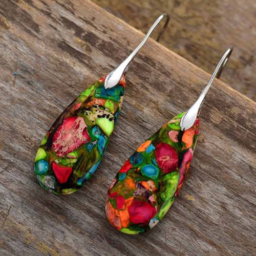 Emperor Stone Crystal Happiness Earrings Emperor Stone Crystal Happiness Earrings