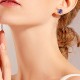 Natural Gemstone Amethyst Love Earrings Natural Gemstone Amethyst Love Earrings