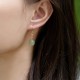 925 Sterling Silver 14K Gold-Plated Hetian Jade Red Agate Luck Earrings 925 Sterling Silver 14K Gold-Plated Hetian Jade Red Agate Luck Earrings