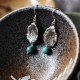 925 Sterling Silver Turquoise Lotus Leaf Protection Earrings 925 Sterling Silver Turquoise Lotus Leaf Protection Earrings