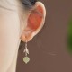 999 Sterling Silver Hetian Jade Bamboo Leaf Luck Earrings 999 Sterling Silver Hetian Jade Bamboo Leaf Luck Earrings