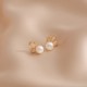 18K Gold Pearl Butterfly Love Stud Earrings 18K Gold Pearl Butterfly Love Stud Earrings