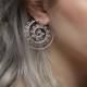 Tibetan Lotus Spiral Copper Blessing Earrings