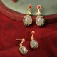Vintage Jade Red Agate Abundance Copper Earrings Vintage Jade Red Agate Abundance Copper Earrings