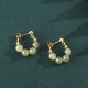 925 Sterling Silver Hetian Jade Red Agate Abundance Earrings 925 Sterling Silver Hetian Jade Red Agate Abundance Earrings