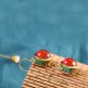 Round Red Corundum Confidence Drop Earrings Round Red Corundum Confidence Drop Earrings