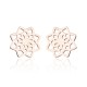 Tibetan Lotus Pattern New Beginning Stud Earrings