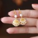 Bodhi Seed Cat Paw Claw Peace Drop Earrings Bodhi Seed Cat Paw Claw Peace Drop Earrings