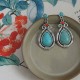 Tibetan Vintage Turquoise Waterdrop Strength Earrings
