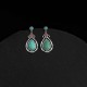 Tibetan Vintage Turquoise Waterdrop Strength Earrings