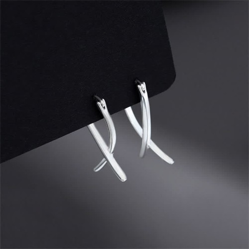 Geometric Cross Luck Hoop Earrings Geometric Cross Luck Hoop Earrings