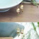 925 Sterling Silver Jade Prayer Wheel Luck Drop Earrings 925 Sterling Silver Jade Prayer Wheel Luck Drop Earrings