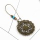 Round Flower Luck Drop Earrings Round Flower Luck Drop Earrings