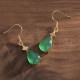 Cyan Jade Luck Drop Earrings Cyan Jade Luck Drop Earrings