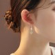 999 Sterling Silver Hetian Jade Bamboo Leaf Luck Earrings 999 Sterling Silver Hetian Jade Bamboo Leaf Luck Earrings
