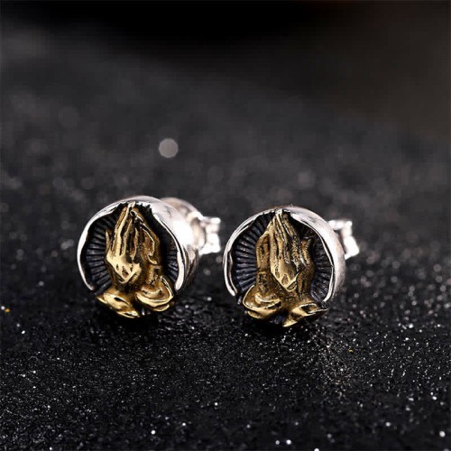 925 Sterling Silver Namaste Equality Stud Earrings 925 Sterling Silver Namaste Equality Stud Earrings