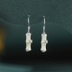 925 Sterling Silver Hetian Jade Cat Eye Bamboo Luck Drop Earrings 925 Sterling Silver Hetian Jade Cat Eye Bamboo Luck Drop Earrings