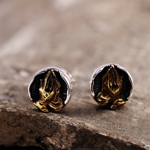925 Sterling Silver Namaste Equality Stud Earrings 925 Sterling Silver Namaste Equality Stud Earrings