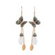 Feng Shui White Jade Fortune Earrings