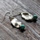 925 Sterling Silver Turquoise Lotus Leaf Protection Earrings 925 Sterling Silver Turquoise Lotus Leaf Protection Earrings